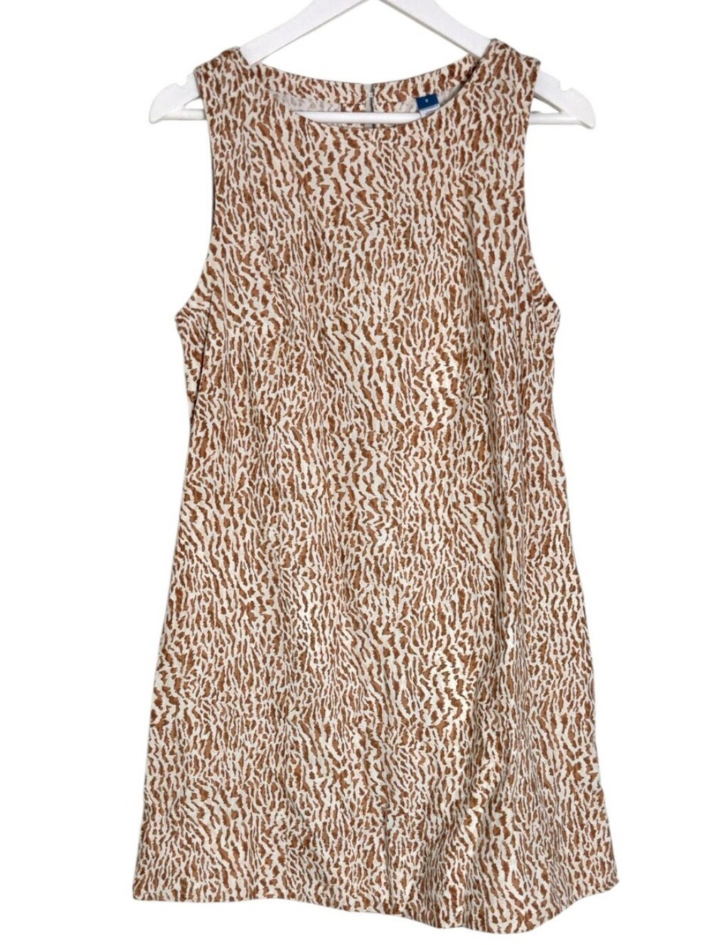 Old Navy Printed Linen Mini Shift Dress Sz Small Cheetah Print
